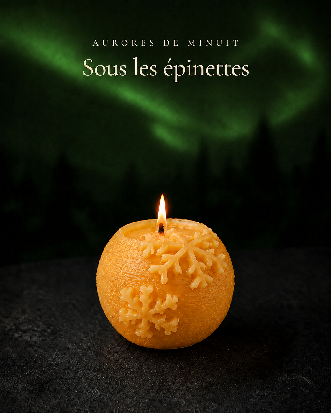 Sous les épinettes — chandelle seule